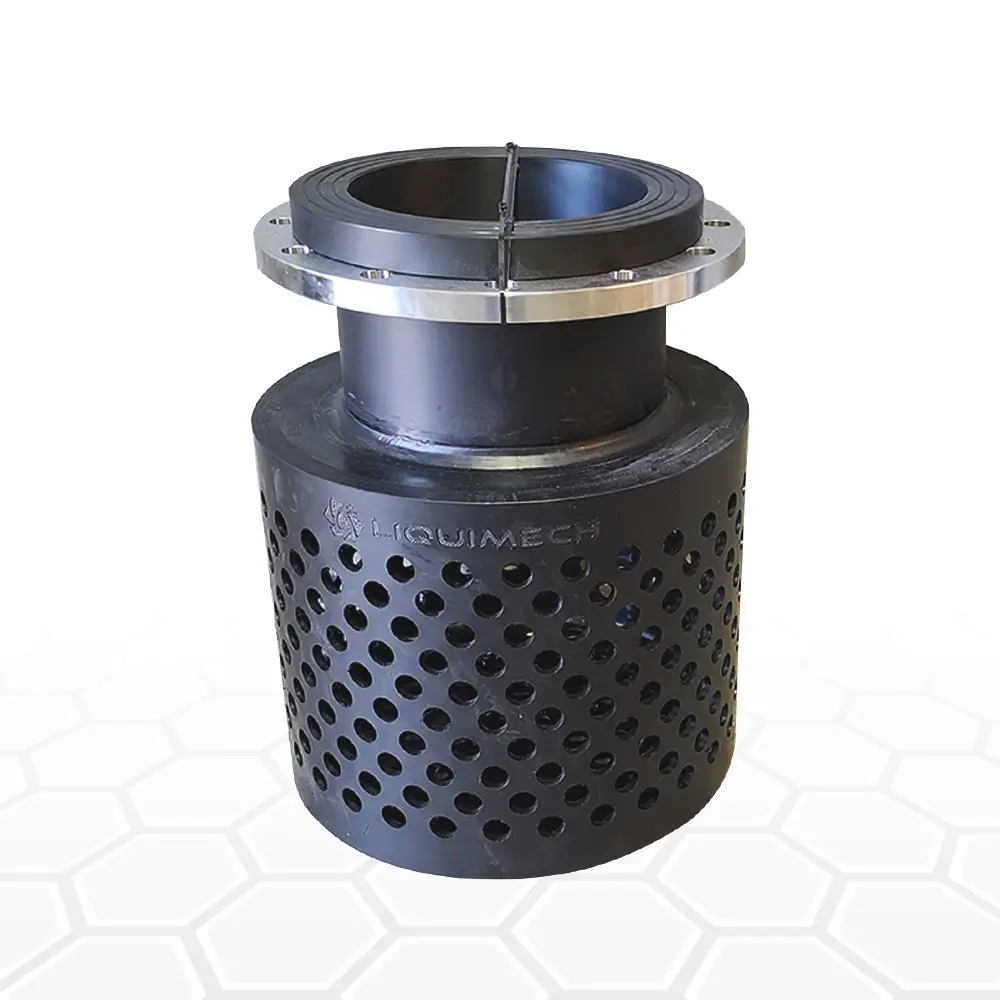 Durable HDPE poly pump strainers with chemical and corrosion resistance