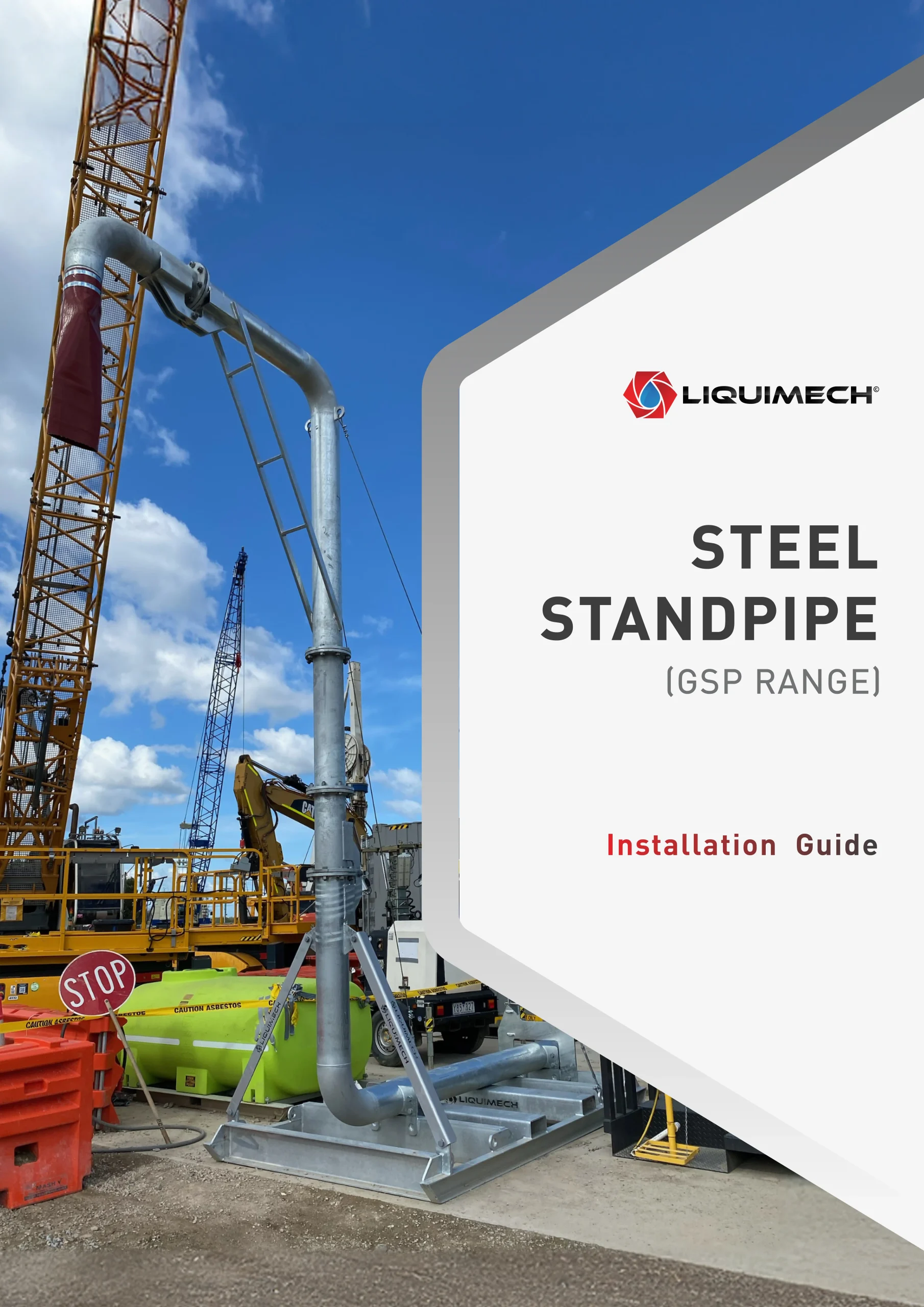 Liquimech Steel -Galvanised Standpipe with User Manual Guide for Installations and assembly