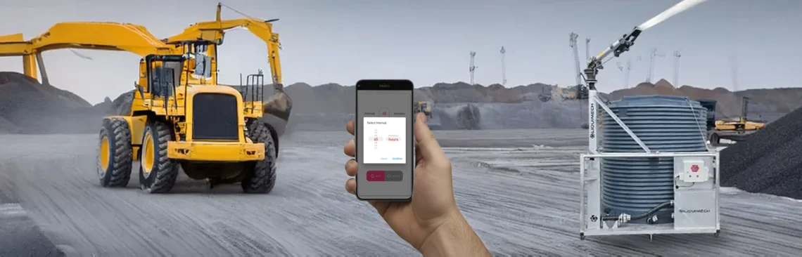 Smart automated dust suppression sprays responding to real-time conditions