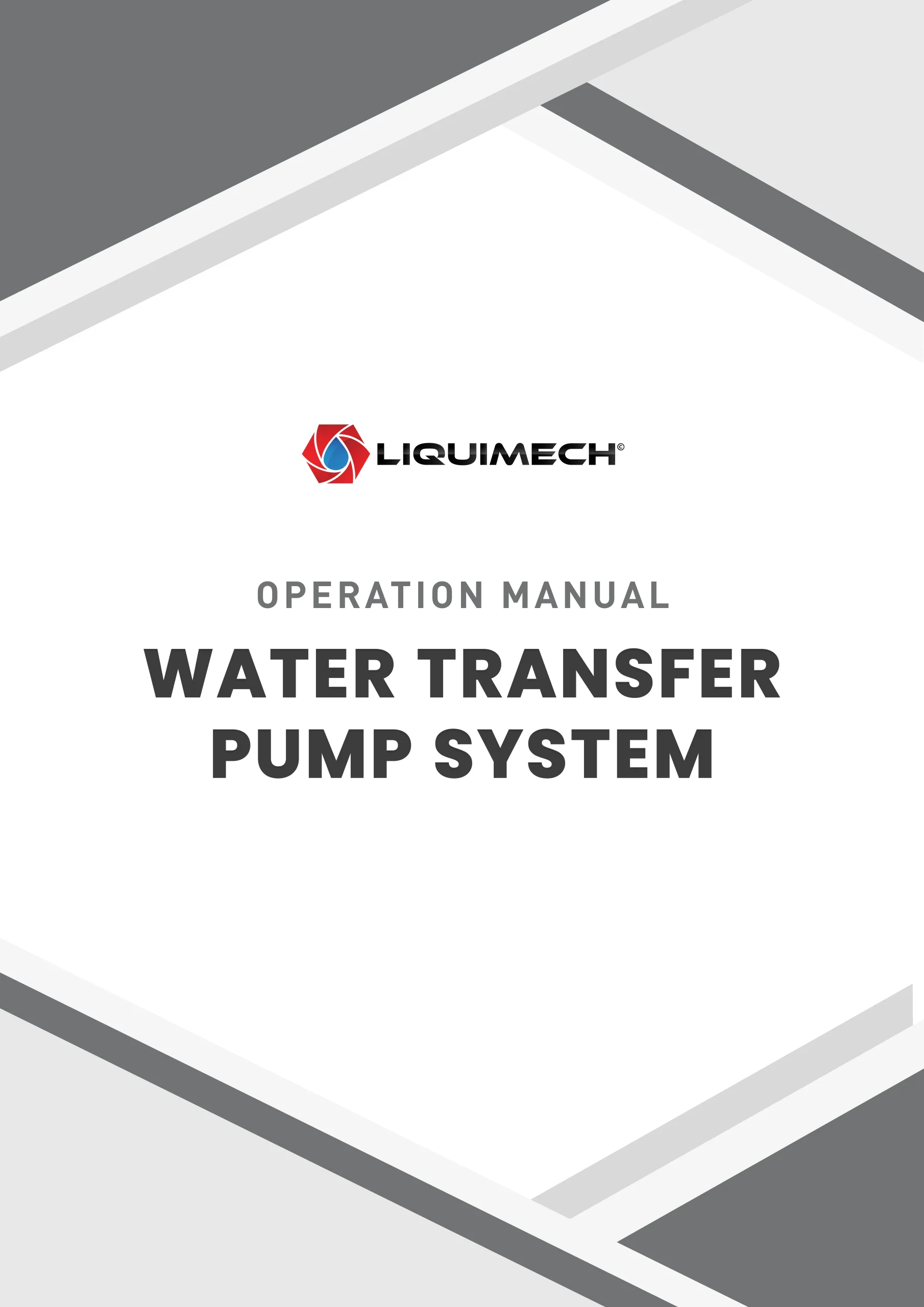 Water Transfer Pump System User Manual